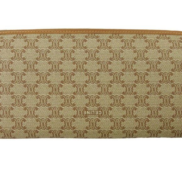 AUTH DIOR long pilgrimage honeycomb beige PVC leather - Picture 4 of 8